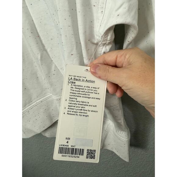 Lululemon LA Back in Action Crewneck - White Confetti - Picture 4 of 5